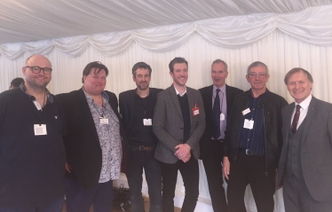 Right to left: Sir David Amess MP, Geoff Whitington, Prof Graham MacGregor, Anthony Whitington, Ian Whitington, and two Dads who are currently working with Fixing Dad